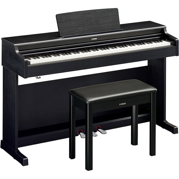 Yamaha Arius YDP-165 88-Key Traditional Digital Piano with Bench, Black Walnut, 92.6 lb