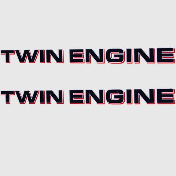 Yamaha Boat Decal Sticker F1T-U417T-60 | Twin Engine Black Red (Pair)