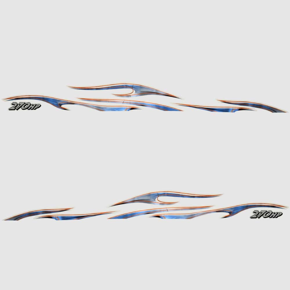 Yamaha Boat Graphic Decal 270 HP 86 x 8 3/8 Inch (Set of 2)