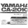 thumbnail image 1 of Instruction Manual ONLY for Yamaha CA-2010 Amplifier Owners Manual REPRINT, 1 of 1