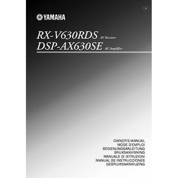 Instruction Manual ONLY for Yamaha DSP-AX630SE Amplifier Owners Manual REPRINT
