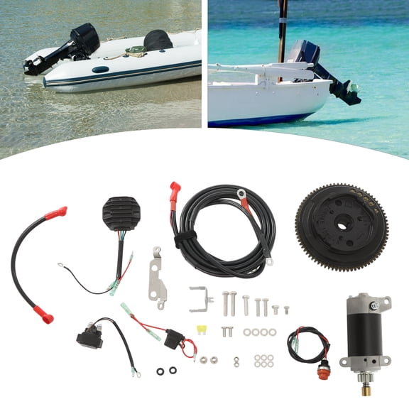 Yamaha Electric Start Kit, Yamaha 4-Stroke 20PS Outboard Electric Start Kit, Yamaha Outboard Engine Starter Motor Conversion Kit