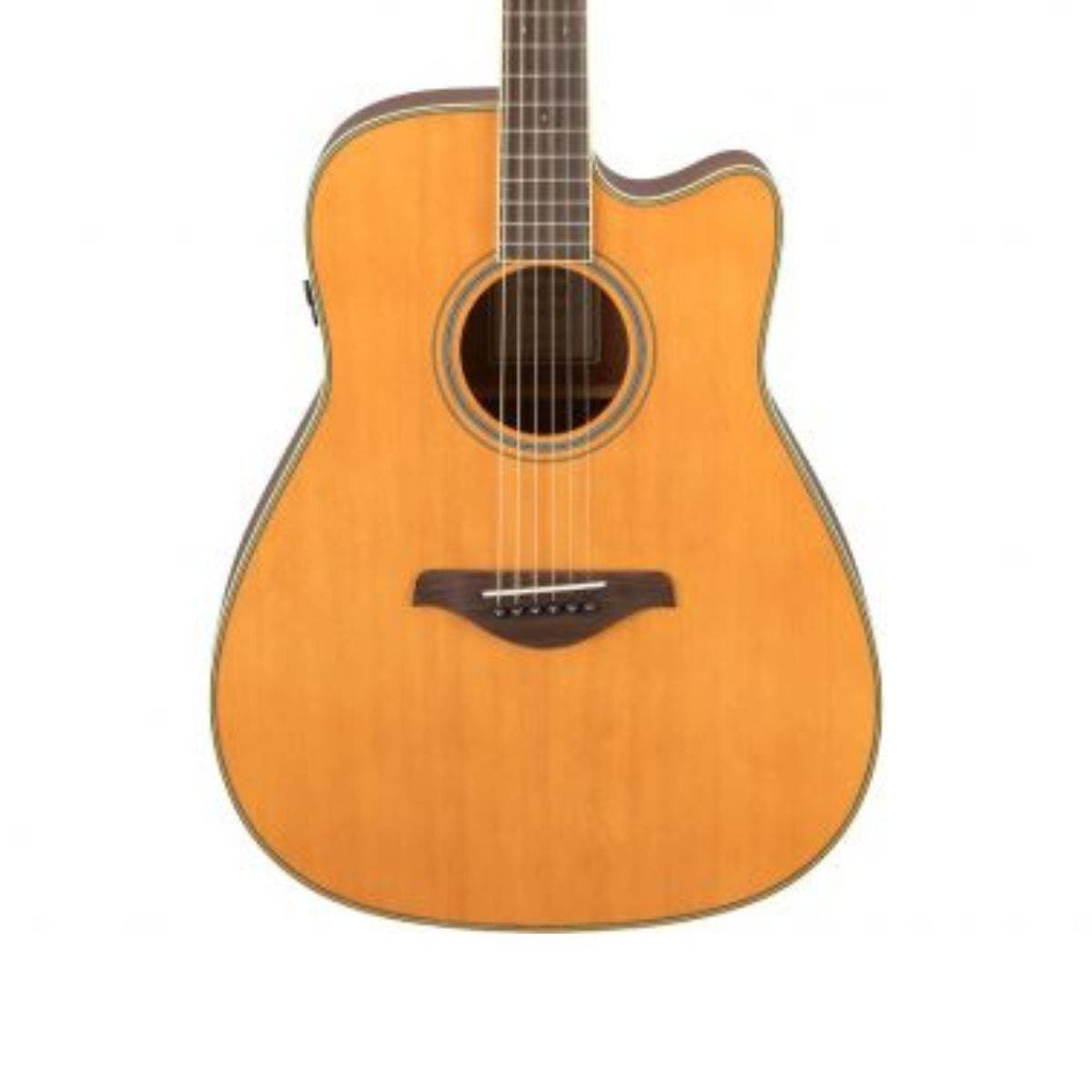 Yamaha FGC-TA TransAcoustic Dreadnought Cutaway Acoustic-Electric Guitar Vintage Tint