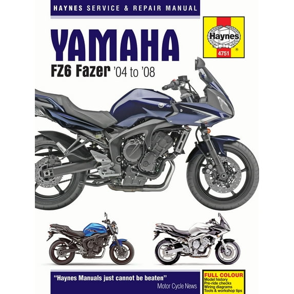 Yamaha FZ6 Fazer (04-08) Haynes Repair Manual ^