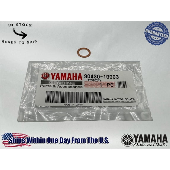 Yamaha Genuine OEM Authentic Gasket 90430-10003-00
