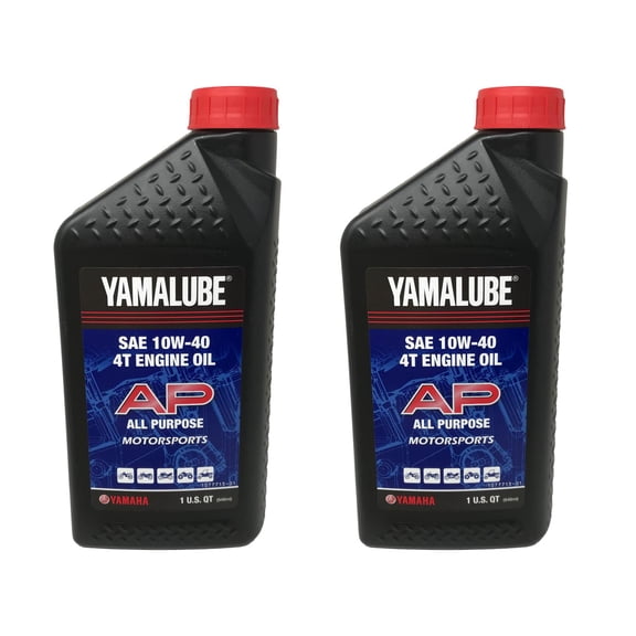 Yamaha Genuine OEM SAE 10W-40 4T Engine Oil LUB-10W40-AP-12 - 2 Pack