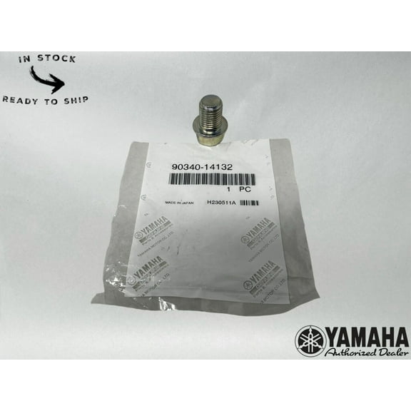 Yamaha Genuine OEM Straight Screw Plug 90340-14132-00