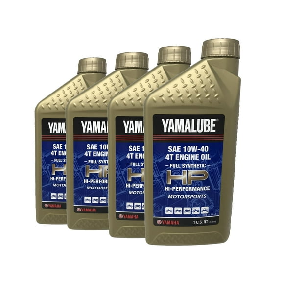 Yamaha Genuine OEM Yamalube Full Synthetic 10W-40 Oil LUB-10W40-FS-12 - 4 Pack