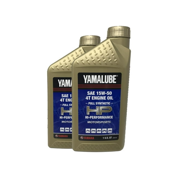Yamaha Genuine OEM Yamalube Full Synthetic 15W-50 Oil LUB-15W50-FS-12 - 2 Pack