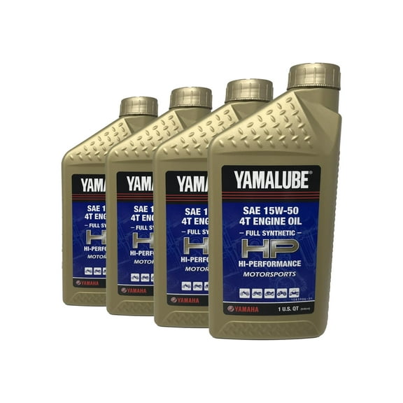 Yamaha Yamalube Full Synthetic Motor Oil 15W-50, 4 qt ("pack"4)