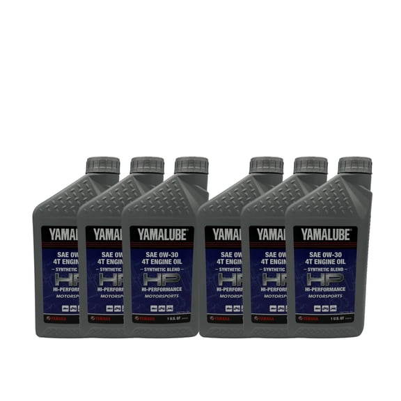 Yamaha Genuine Yamalube 0W-30 Semi-Synthetic Oil LUB-00W30-SS-12-6PACK