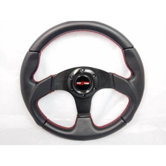 Yamaha Golf Cart & Polaris Rhino Steering Wheel W/ Billet Adapter 3 Spoke"