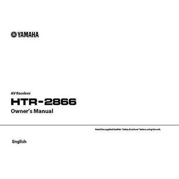 Instruction Manual ONLY for Yamaha HTR-2866 AV Receiver Owners Manual REPRINT