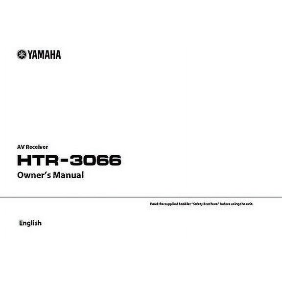 Instruction Manual ONLY for Yamaha HTR-3066 AV Receiver Owners Manual REPRINT