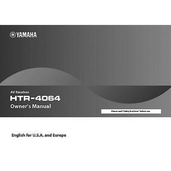 Instruction Manual ONLY for Yamaha HTR-4064 AV Receiver Owners Manual REPRINT