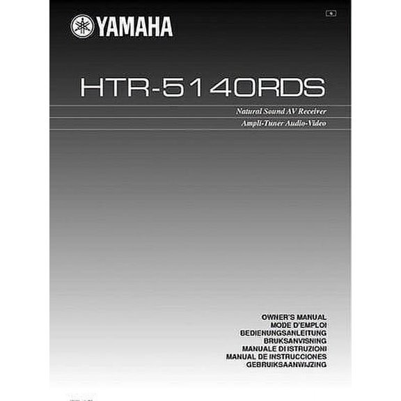 Instruction Manual ONLY for Yamaha HTR-5140-RDS Receiver Owners Manual REPRINT