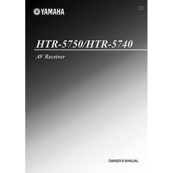 Instruction Manual ONLY for Yamaha HTR-5740 HTR-5750 AV Receiver Owners Manual REPRINT