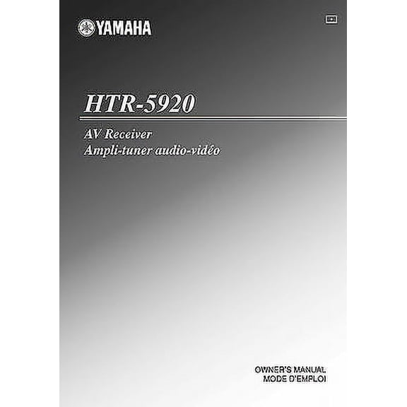 Instruction Manual ONLY for Yamaha HTR-5920 AV Receiver Owners Manual REPRINT