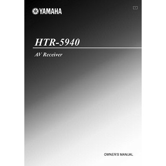 Instruction Manual ONLY for Yamaha HTR-5940 AV Receiver Owners Manual REPRINT