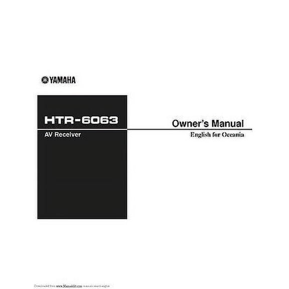 Instruction Manual ONLY for Yamaha HTR-6063 AV Receiver Owners Manual REPRINT