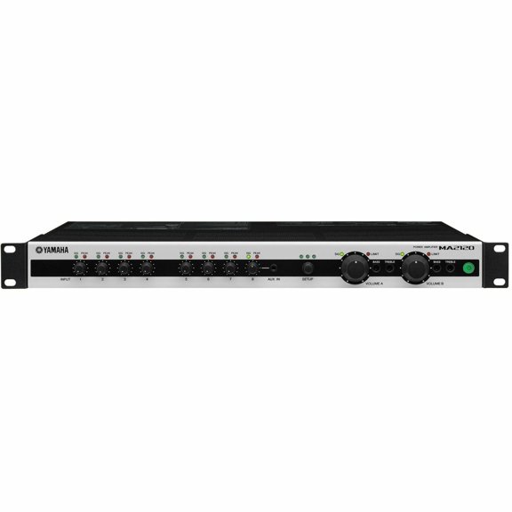 Yamaha MA2120 Amplifier - 200 W RMS - 2 Channel - 0.2% THD - 20 Hz to 20 kHz - 60 W - Ethernet