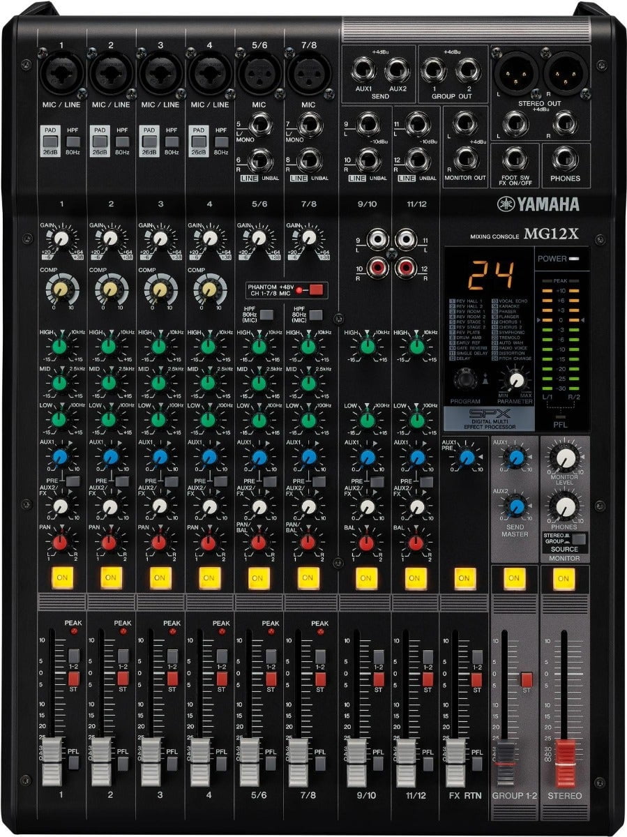 Yamaha MG12X CV 12-Input 2-Bus Plus Stereo Mixer with Effects