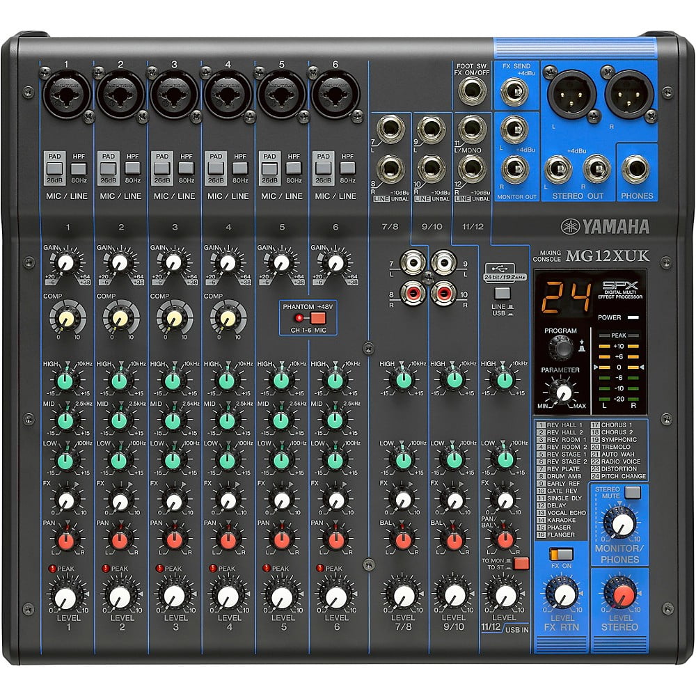 Yamaha 12-Channel Analog Mixer MG12XUK - Music Making