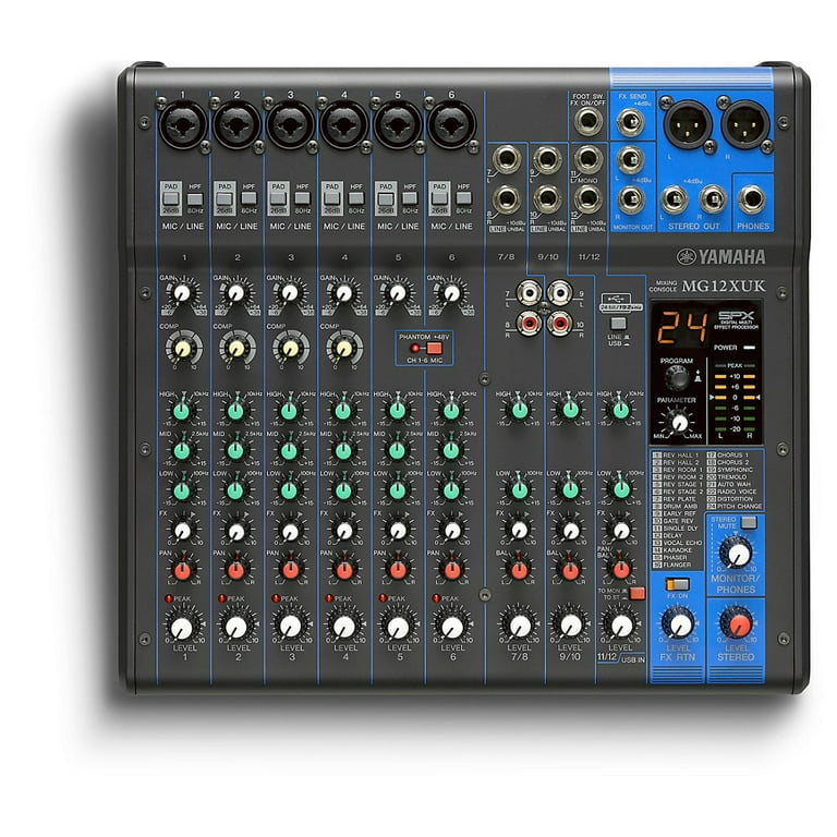 YAMAHA MG12XUK DJミキサー Yamaha 12-Channel Analog Mixer MG12XUK - Music Making