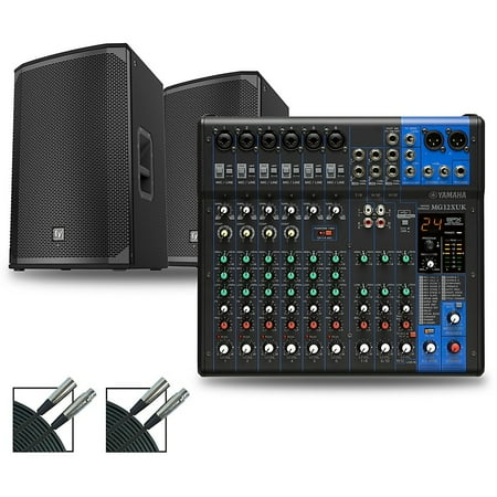 Yamaha MG12XUK Mixer With Electro-Voice EKX Speakers 15" Mains