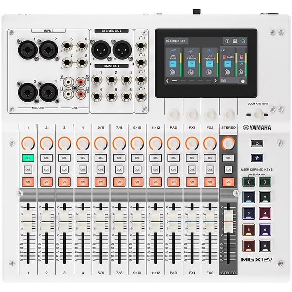 Yamaha MGX12V 18-Channel Digital Mixer With Video Interface - White