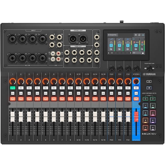 Yamaha MGX16V 22-Channel Digital Mixer With Video Interface - Black