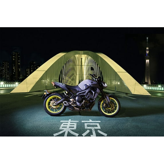 Yamaha MT 09 Expensive Motorcycle Luxury Bike Wall Art Home Decor - 24x36 Inch Glossy Laminated Poster - Stunning Detail and Bold Colors