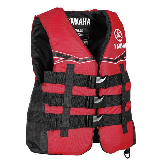Yamaha Marine New OEM Adult Men's MD Red Nylon Life Jacket/PFD MAR-21V3B-RD-MD