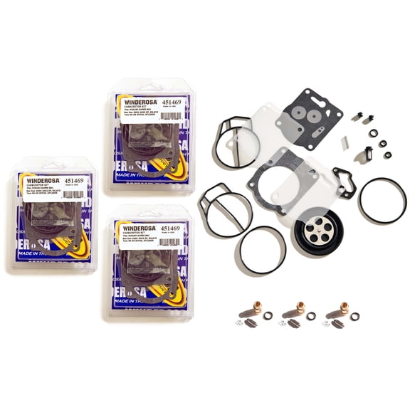 Yamaha Mikuni Triple Carburetor Rebuild Kit With Needle & Seat XL XLT GPR 1200