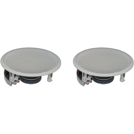 Yamaha - 2-Way In-Ceiling Speakers (Pair) - White