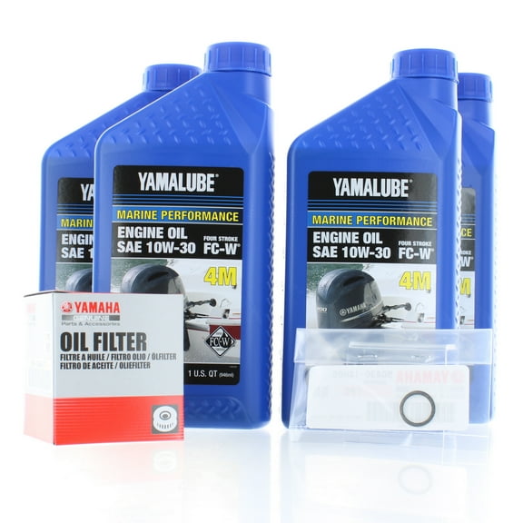 Yamaha New OEM F75-F115 Yamalube 10W30 Oil Change Kit, LUB-MRNMD-KT-11