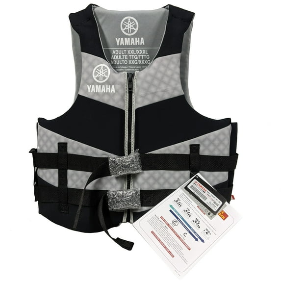 Yamaha New OEM, Men's XS / S Nylon PFD Life Vest With Handles, MAR-23HAN-GY-SX