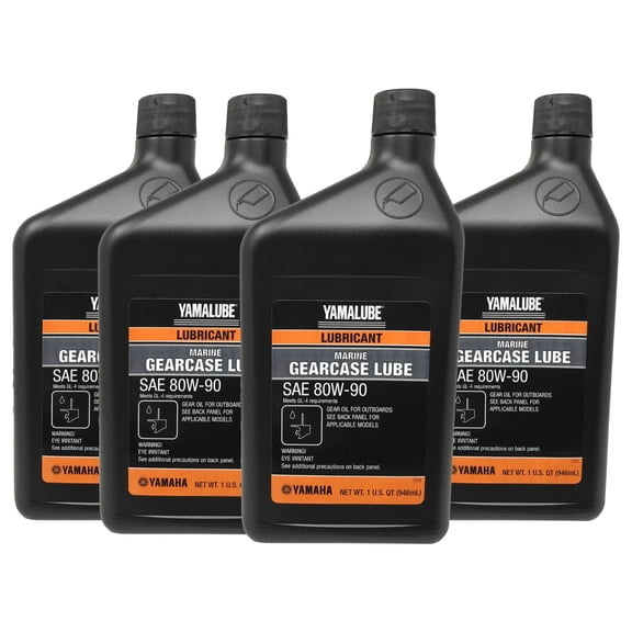 Yamaha OEM Lower Unit Gearcase Lube Oil 4 QUARTS ACC-GEARL-UB-QT 4 PACK
