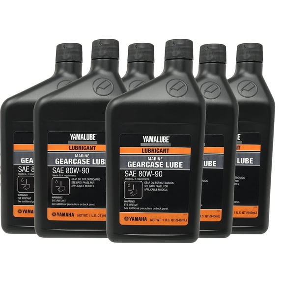 Yamaha OEM Lower Unit Gearcase Lube Oil 6 QUARTS ACC-GEARL-UB-QT 6 PACK