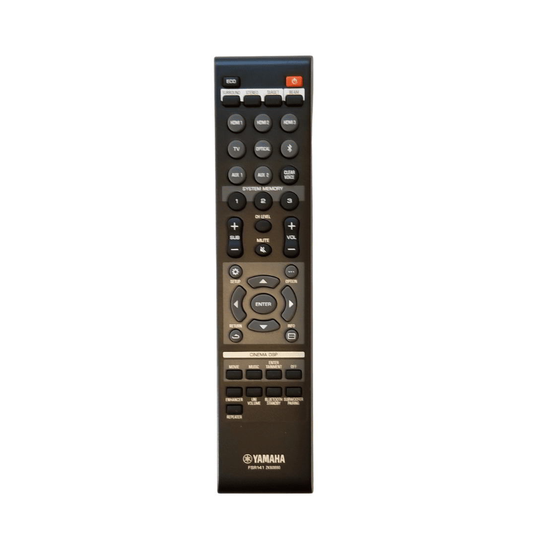 Yamaha OEM Remote Control ZK608900, FSR141 for Audio Soundbar YSP2500