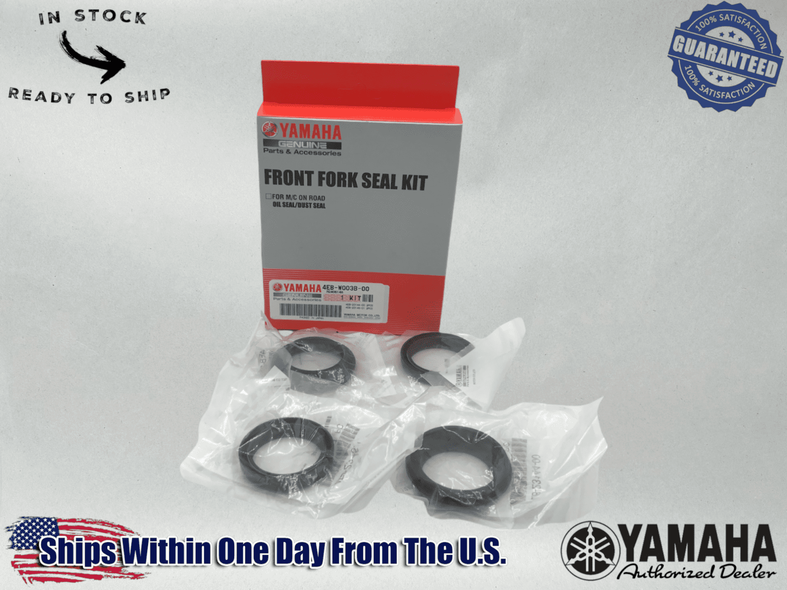 Yamaha OEM V-STAR 650 1100 1300 FRONT FORK SEAL KIT 4EB-W003B-00-00 1