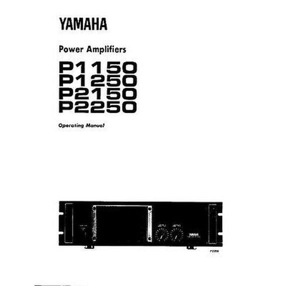 Instruction Manual ONLY for Yamaha P-1150 Amplifier Owners Manual REPRINT