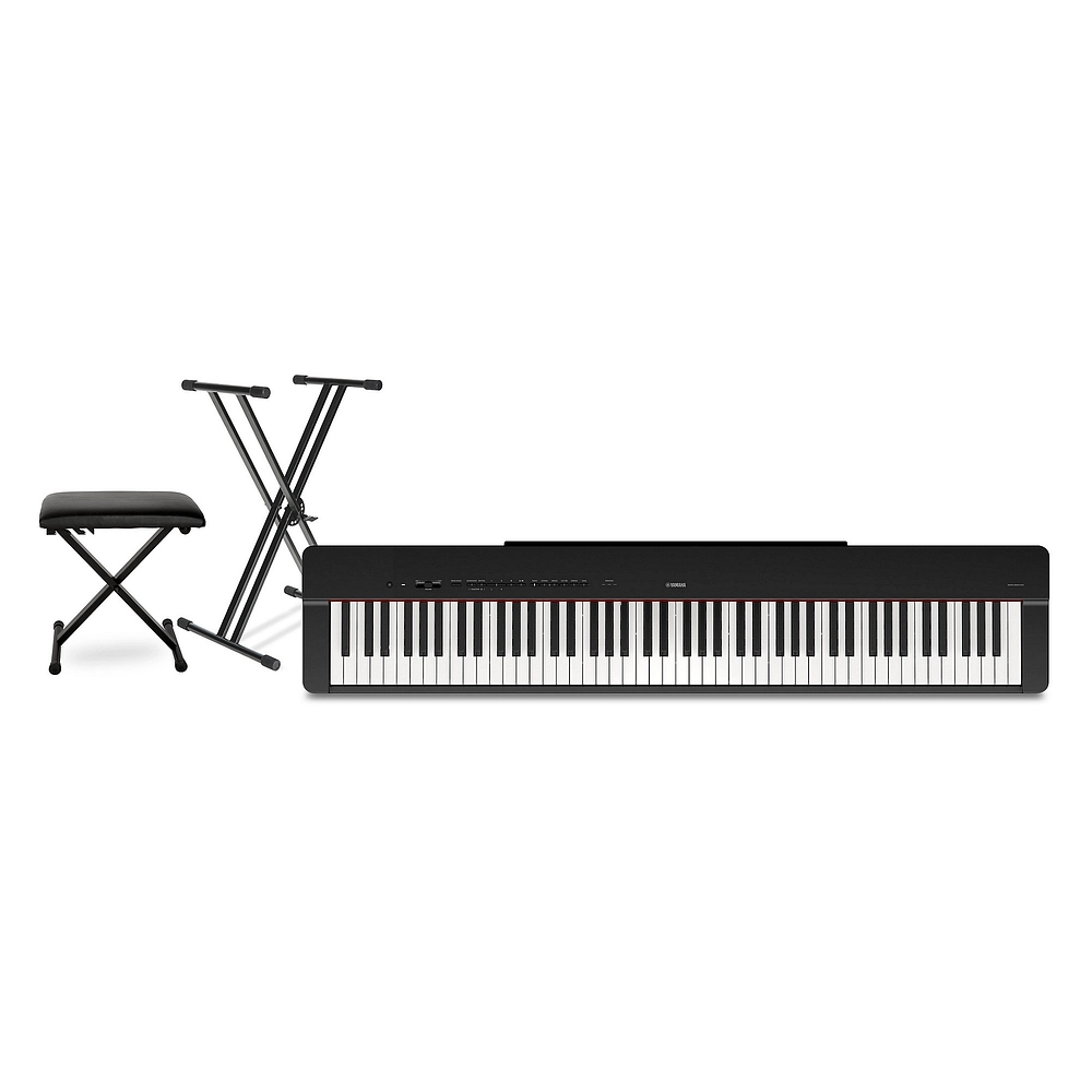 Yamaha P-225 88-Key Digital Piano with Keyboard Stand, Black