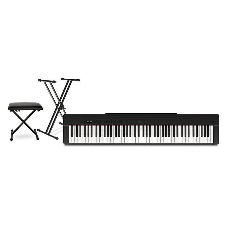 Yamaha P-225 88-Key Digital Piano with Keyboard Stand, Black