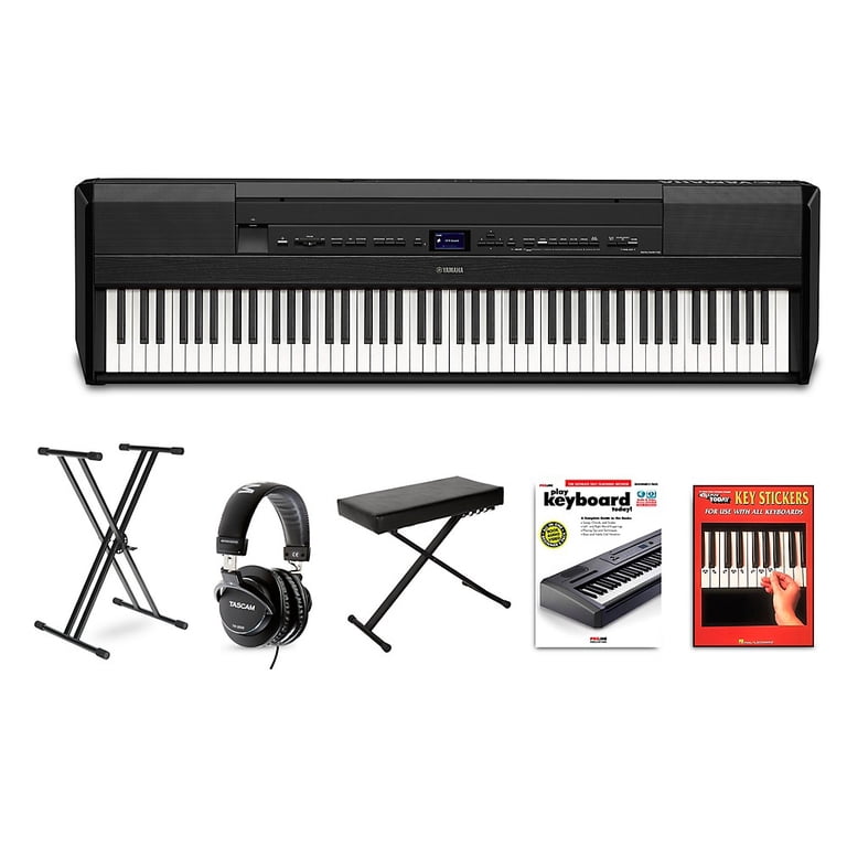 Yamaha P-525 88-Key Digital Piano with Universal Stand, Black