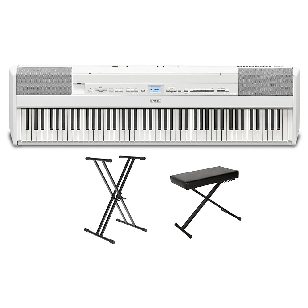 Yamaha P-525 88-Key Digital Piano Package - White Essentials Package