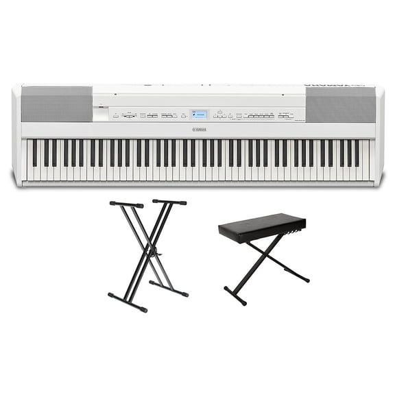 Yamaha P-525 88-Key Digital Piano Package - White Essentials Package