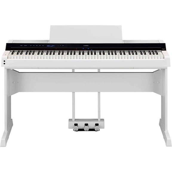 Yamaha P-S500 88-Key Smart Digital Piano With L300 Stand and LP-1 Triple Pedal - White