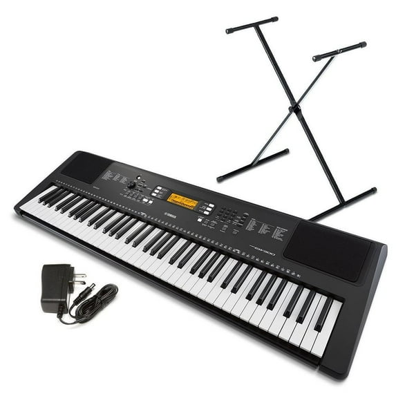 Restored Yamaha PSR-EW300 SA 76-Key Portable Keyboard Bundle with Stand and Power Supply (Refurbished)