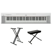 Yamaha Piaggero NP-35 76-Key Portable Keyboard With Power Adapter White Essentials Package